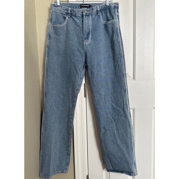 Taka Original Jeans XL Reverse Seams Loose Fit Baggy 32" Waist